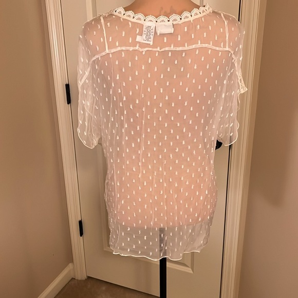 Newport News vintage sheer blouse size 6 - Picture 3 of 6